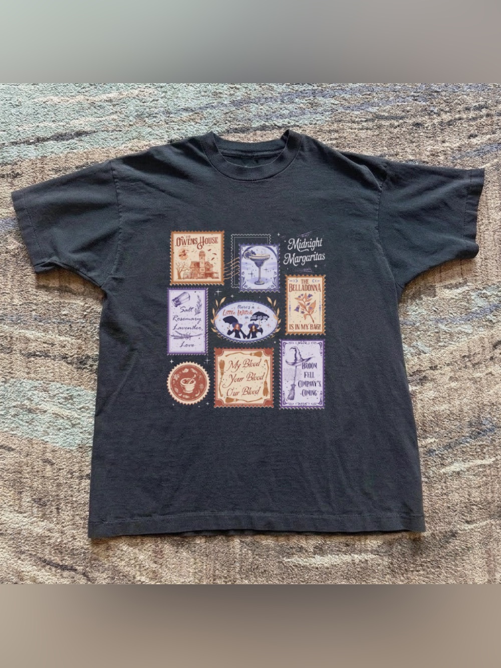 Midnight Margaritas Practical Magic Halloween Spooky Season Graphic T-Shirt